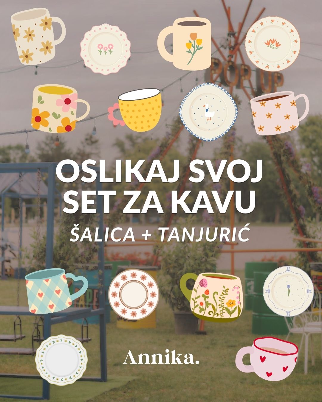 Oslikaj set za kavu - BUNDEK POP UP FESTIVAL