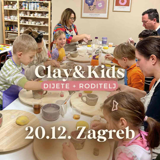 Radionica Clay&Kids - ZAGREB 20.12. Subota