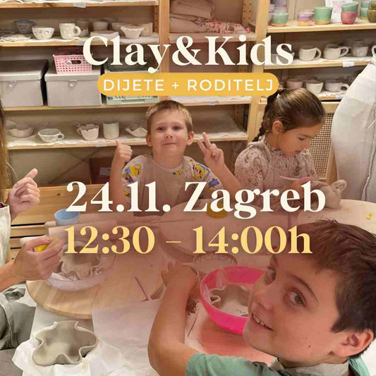 Radionica Clay&Kids - ZAGREB 24.11. Nedjelja (novi termin)