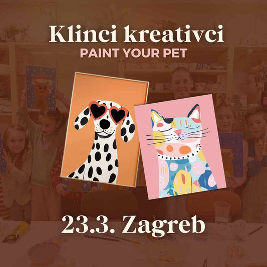 Klinci Kreativci - Radionica Slikanja za Djecu - ZAGREB 23.3. Nedjelja