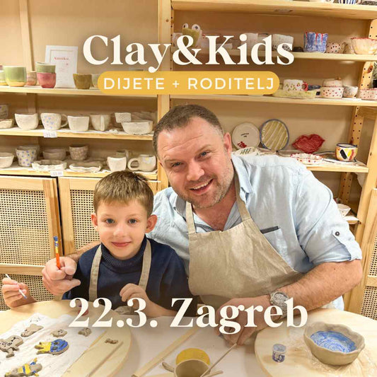 Radionica Clay&Kids - ZAGREB 22.3. Subota