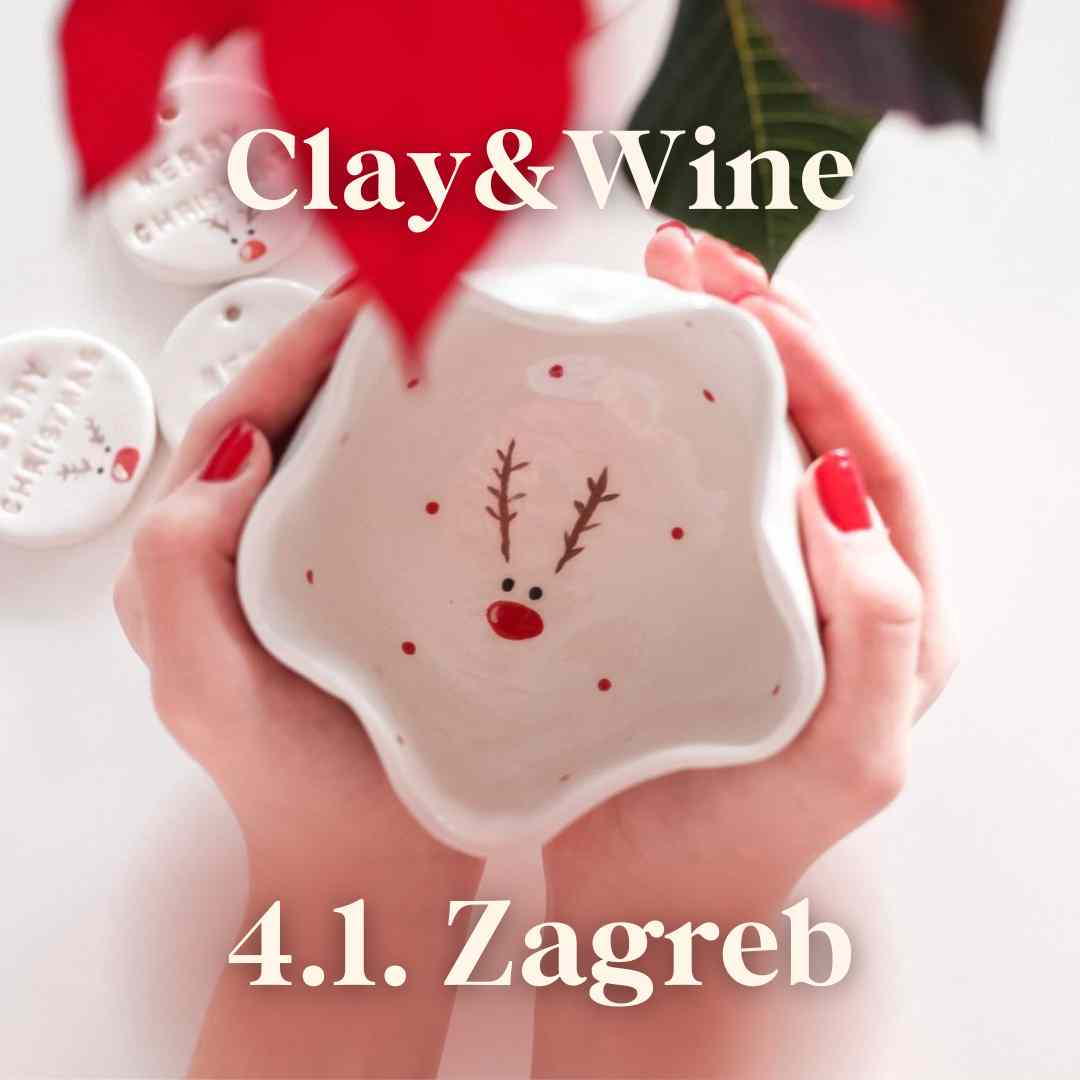 Radionica Clay&Wine - ZAGREB 4.1. Subota