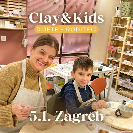 Radionica Clay&Kids - ZAGREB 5.1. Nedjelja