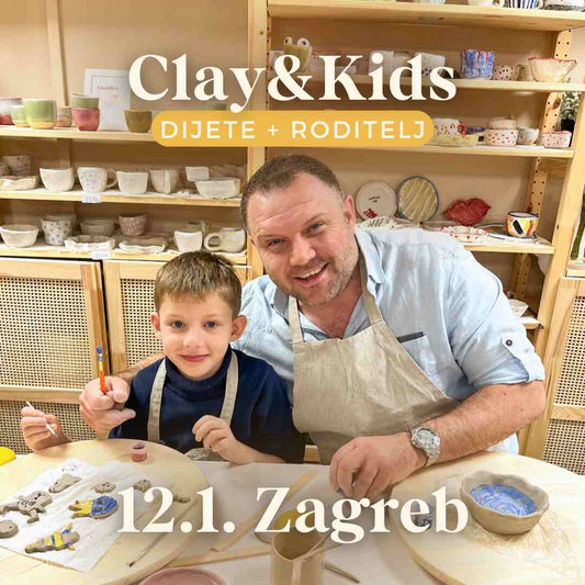 Radionica Clay&Kids - ZAGREB 12.1. Nedjelja