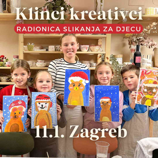 Klinci Kreativci - Radionica Slikanja za Djecu - ZAGREB 11.1. Subota