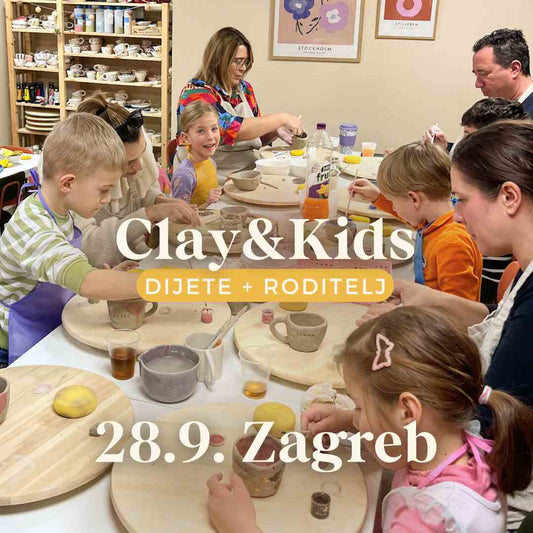 Radionica Clay&Kids - ZAGREB 28.9. Nedjelja