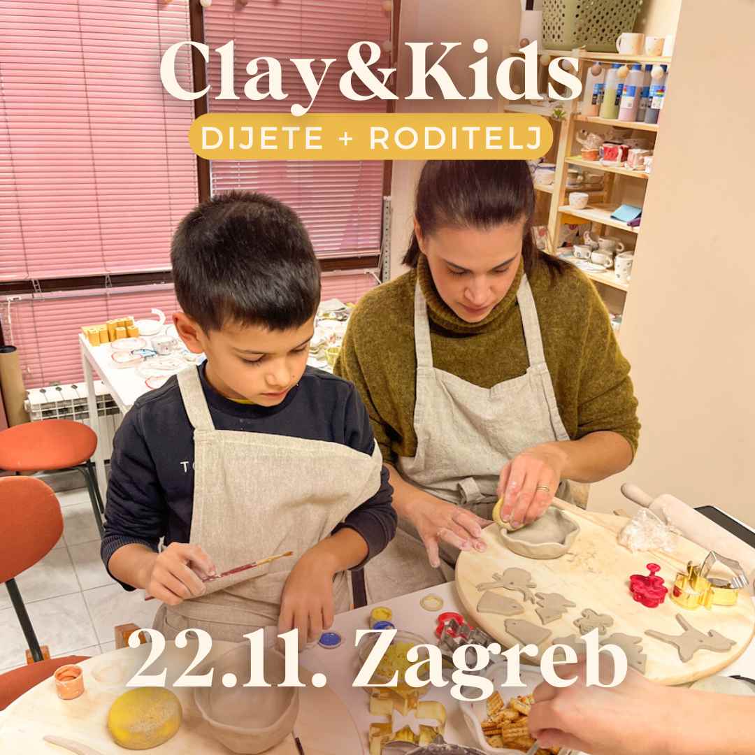Radionica Clay&Kids - ZAGREB 22.11. Subota