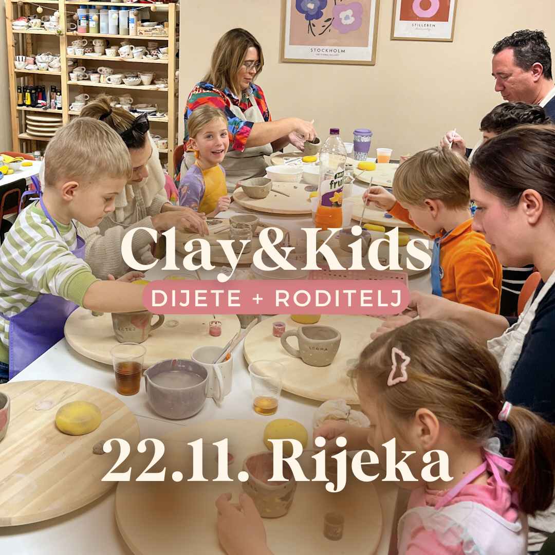 Radionica Clay&Kids - RIJEKA 22.11. Subota