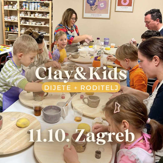 Radionica Clay&Kids - ZAGREB 11.10. Subota