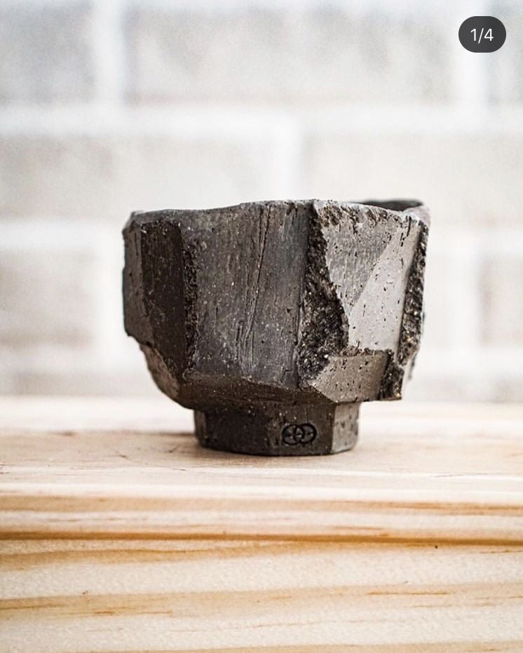 Kurinuki radionica - set šalica od crne gline - ZAGREB