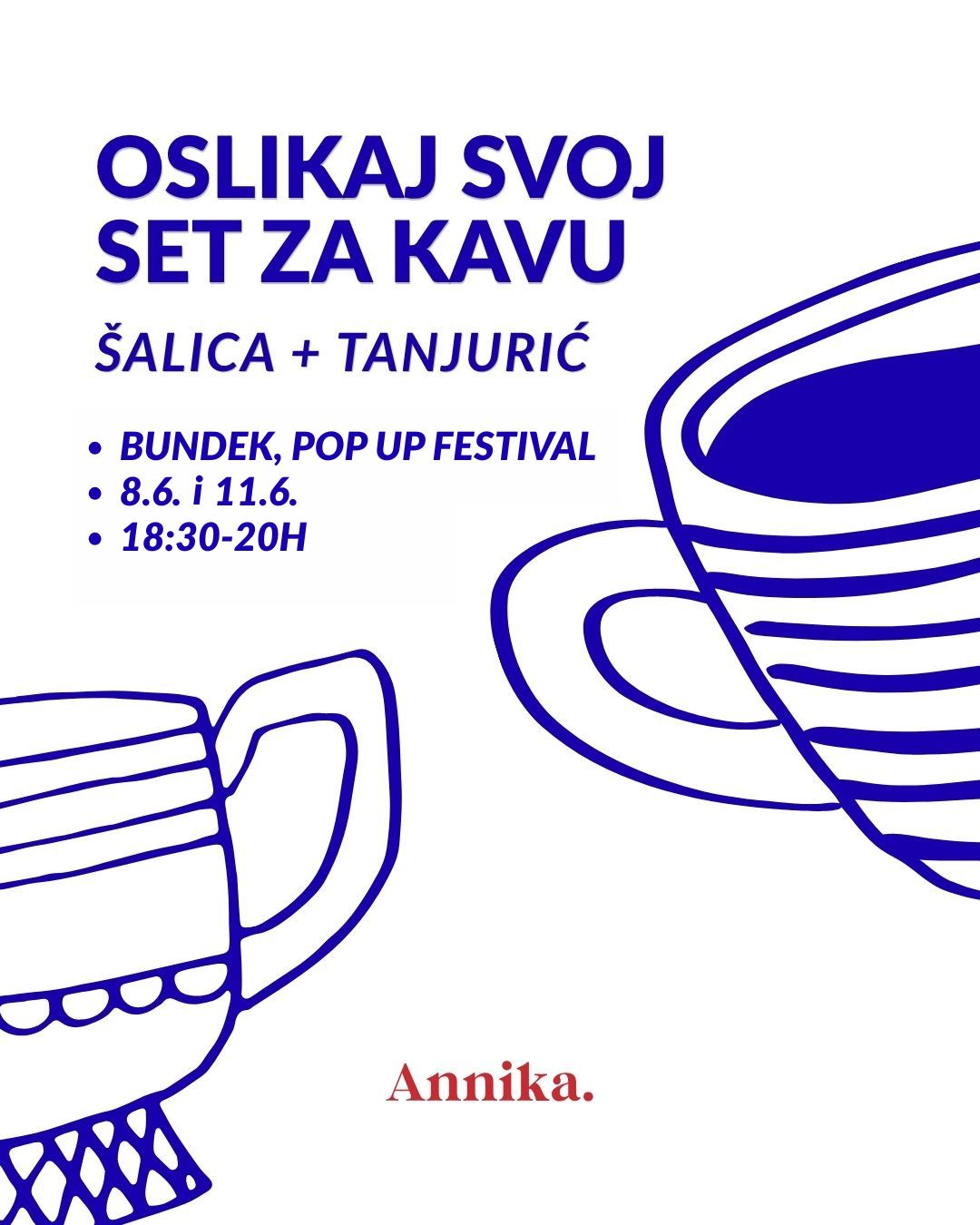 Oslikaj set za kavu - BUNDEK POP UP FESTIVAL